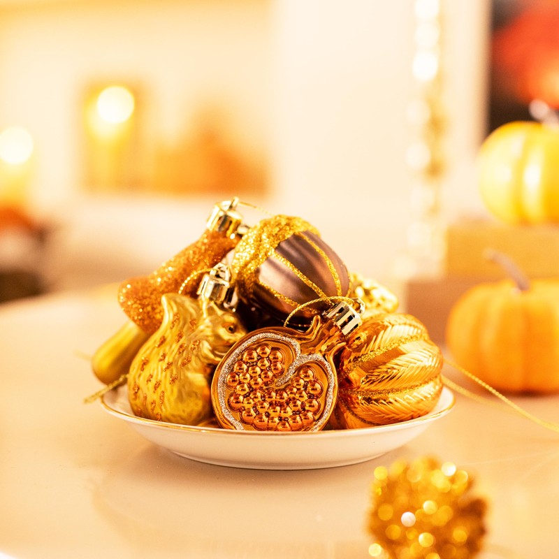 Valery Madelyn 12pcs Autumn Decorations, Halloween Tree baubles for Home