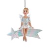 Kurt Adler 4" Shooting Star Fairy Ornament, Iridescent Resin, Fantasy