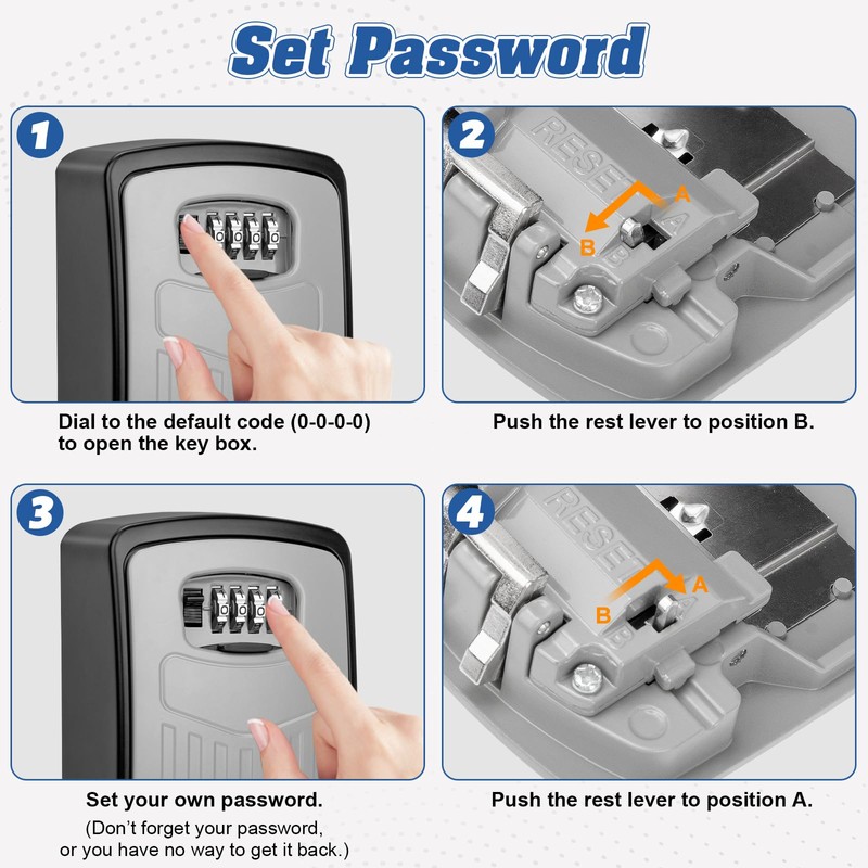 Key Safe Wall Mounted BTNEEU Key Safe Large for Keys,