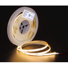 UL-Listed LED Strip Lights, 5m/16.4ft Flexible COB Led Light Strip, Warm White 3000K 5500Lm CRI 80+, 528LEDs/M LED Tape Light , DC24V led Rope Lights for Stage, Home, Cabinet, Kitchen, DIY Lighting