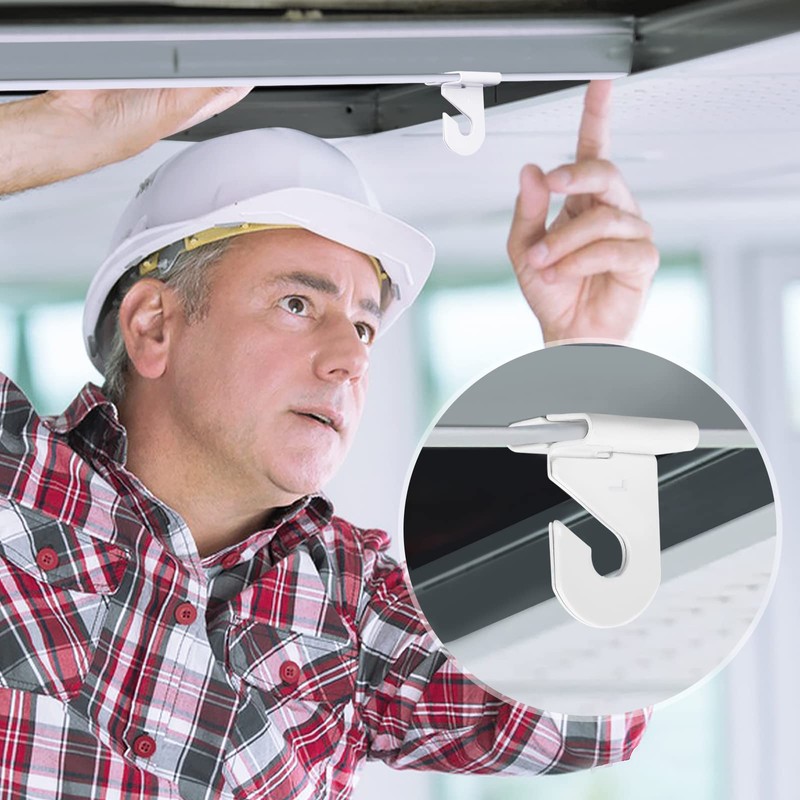 30 Pairs Drop Ceiling Hooks for Hanging,Suspended Track Ceiling Hanging