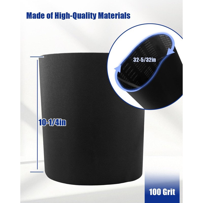 100 Grit 10-1/4 Inch x 32-5/32 Inch Drum Sander Feed