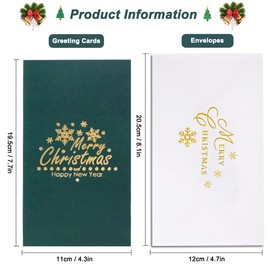 Pop-Up Card Christmas Market, 3D Christmas Tree Christmas Card with Envelope, 3D Pop Up Christmas Cards, Popup Folding Card with Christmas Tree for Children, Women and Men