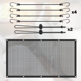 XNBTFK Car Dog Guard, Dog Guard for Car Boot, Universal Pet Divider, Adjustable Barrier with Heavy Duty Mesh, Safety Net with Adjusting Rope and Hooks