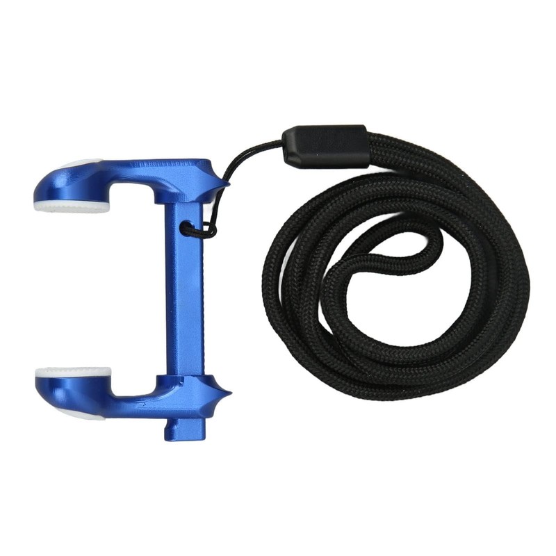 HERCHR Adjustable Swimming Nose Clip with Lanyard, Non Slip Split