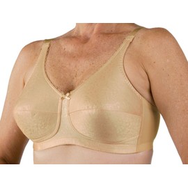 Post Mastectomy Nylon Knit Fiberfill Bra Blush Beige