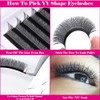 FADVAN 8D W-Shaped Volume Eyelashes, 0.07D Curl, 8-12 mm Mixed