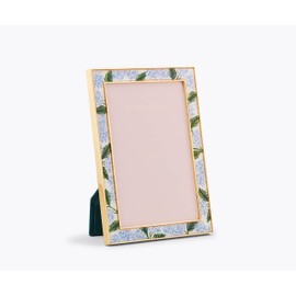 RIFLE PAPER CO. 4x6 Picture Frame | For Special Photos With Friends And Family, Stylized Pattern Single Photo Frame For Desks, Cabinets, And Nightstands, Hydrangea