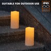 NURADA Large Outdoor Solar Candles Waterproof - 8" x 4"