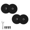 4 Pieces Rubber Coated Monting Magnets, 43mm Round Non-Slip Neodymium