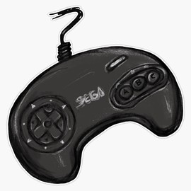 Mega Drive/Genesis Controller Joypad Bumper Sticker Window Vinyl Decal 5"