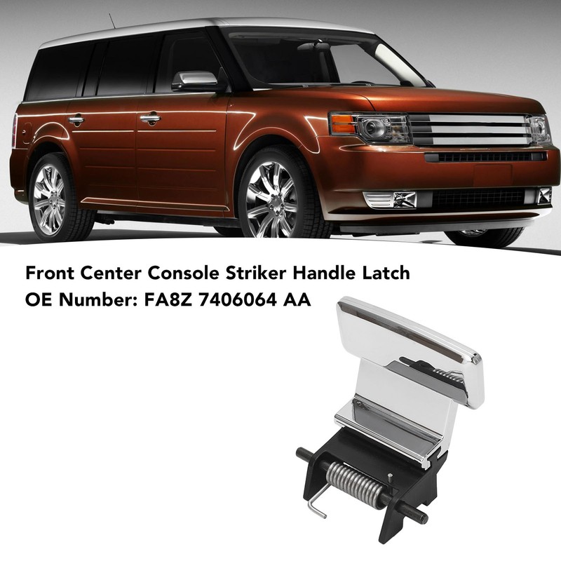Center Console Lid Striker Handle Latch FA8Z 7406064 AA Chrome