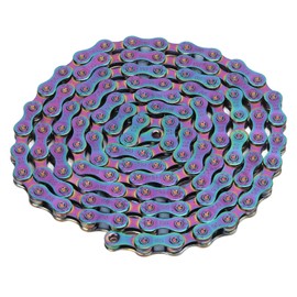 Tissting 9 Speed Bicycle Chain 1/2 x 11/128 Inch 116 Links Chain Bike Chain Variable Speed Colourful Carbon Steel Bicycle Chain for Road Bike Mountain Bike Touring Bike