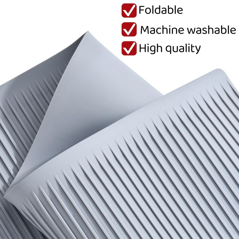 Refrigerator Mats 3PCS Silicone Shelf Liners Refrigerator Mats Heat Resistant