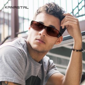 KANASTAL Over Sunglasses, Can be hung over Glasses, Polarized UV400, UV Protection, For Driving, Fishing, Sports, Men's, Women.., [A5] Gradient Brown