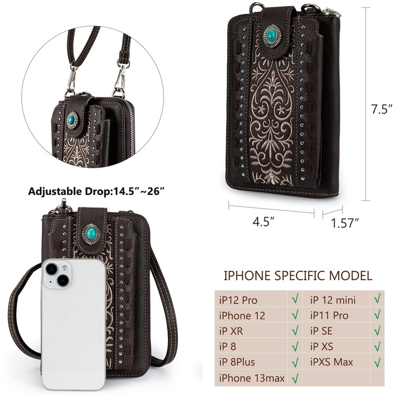 Montana West Crossbody Cell Phone Purse For Women Western Style
