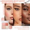 4 Colors Blush Palette,Silky Matte Blush Powder Palette,Professional Face Contour