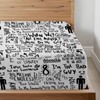 Allenjoy Twin Size Dark Pop Muse Fitted Sheet Wavy Soundscapes