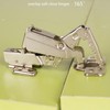 2-Pack 165 Degree Frameless Cabinet Corner Door Hinge Fully Covered