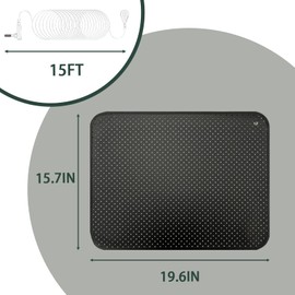 Grounding Mat Breathable Grounding Pad with Air Holes 15.7”x19.6” Grounding Mat for Bed Lightweight Easy to Carry