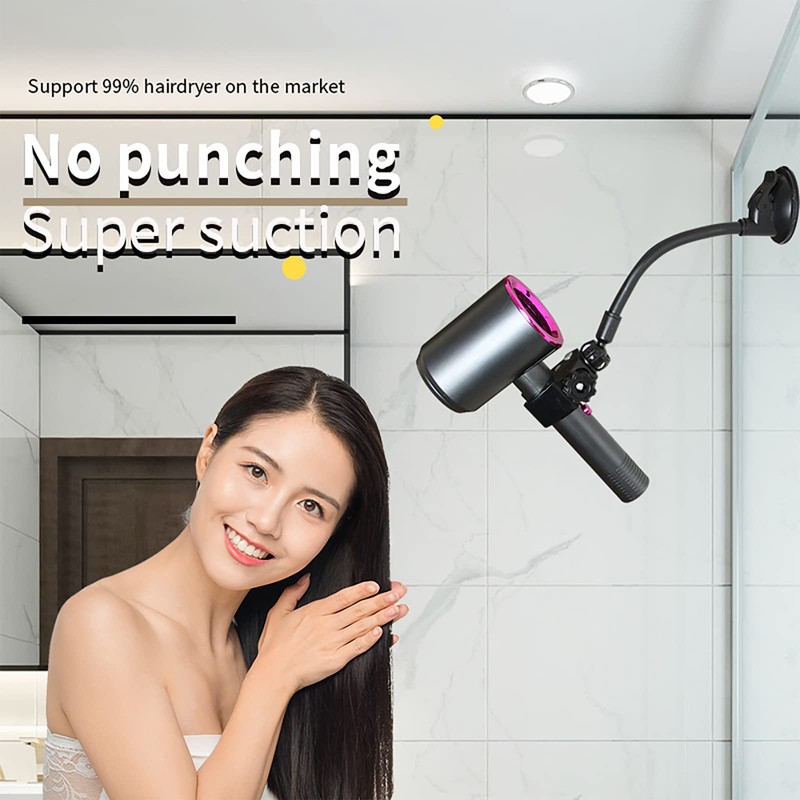 LUEXBOX Adjustable Hair Dryer Holder Stand, 360 Degree Rotation Blow