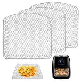 GCQ Air Fryer Dehydrator Rack 3 PCS for Chefman 6.3QT 4-in-1 Digital Air Fryer Oven, 9.53''× 9.53''× 0.59'' Steel Air Fryer Plate Replacement Parts Wire Rack