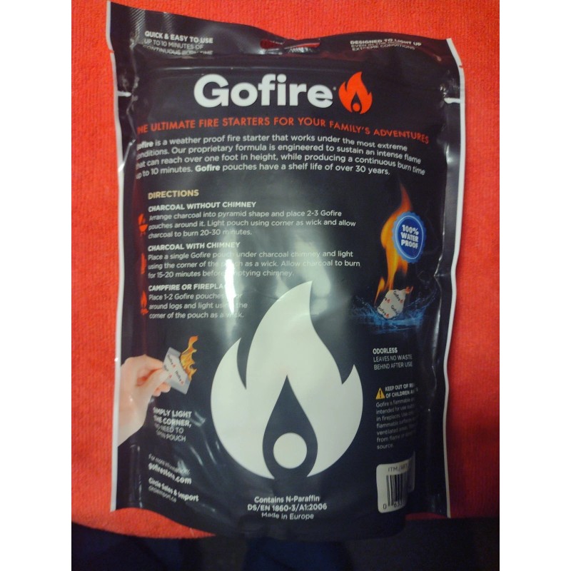 Gofire 50pc FIRE STARTERS Camping Hiking Backpacking Campfire Fireplace Grill