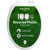 Mayfair Greenleaf Modern Toilet Seat, Recycled Plastic, Slow Close, Easy