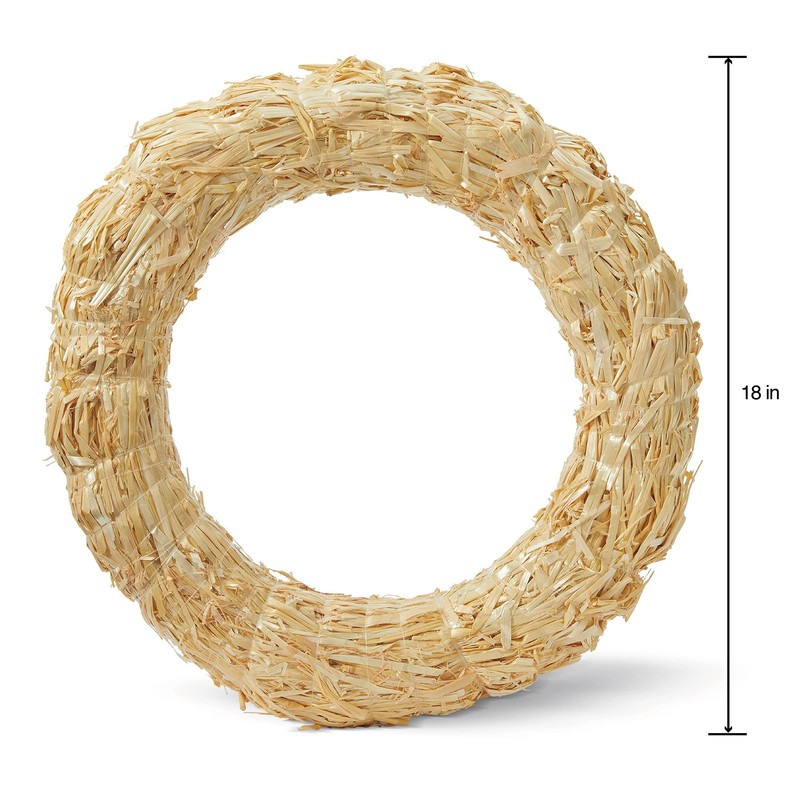 FloraCraft Straw Wreath Form 18 Inch Natural