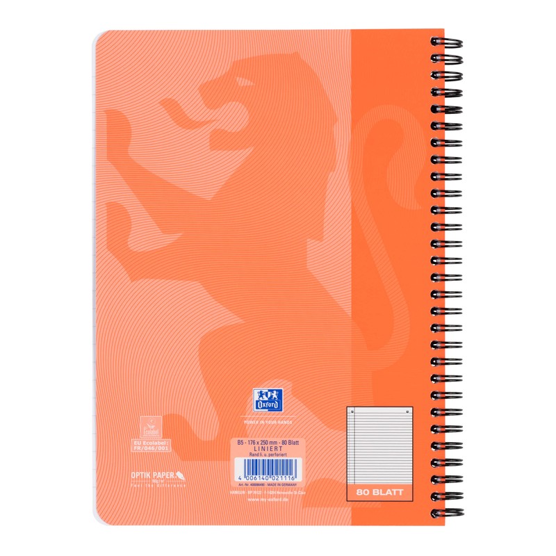 Oxford Spiral-bound Notepad, coral 1
