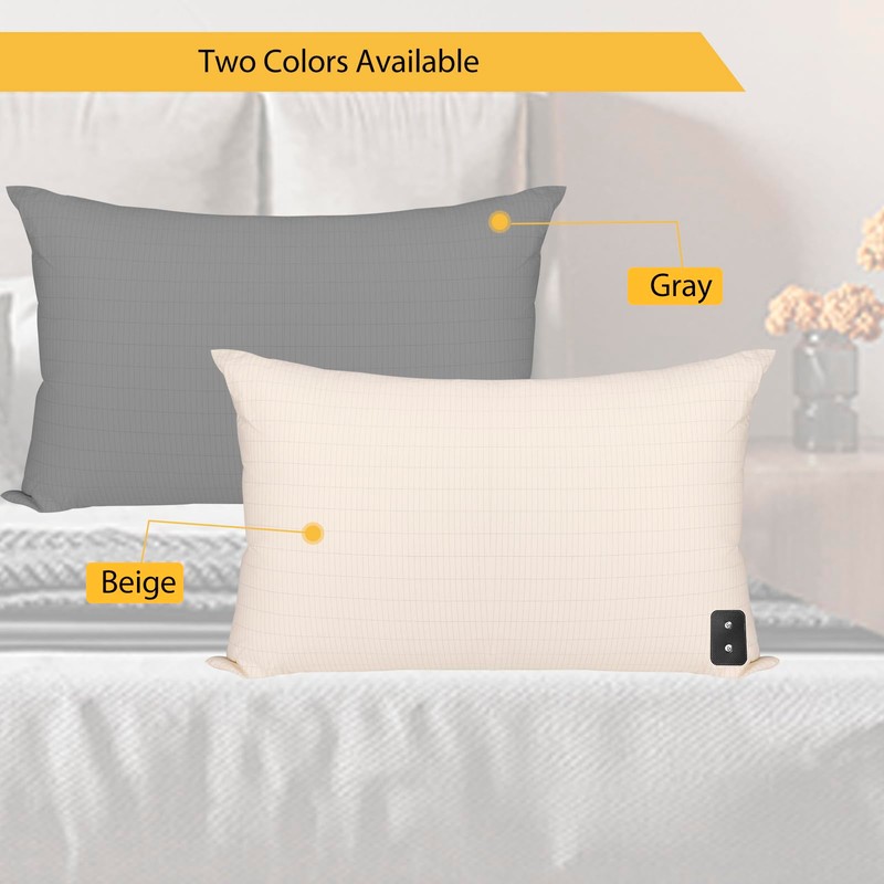 HUNAIGEE Grounding Pillowcase Earthing Mat with 4.6m Grounding UK Cord