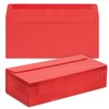 100 Pack #10 Red Envelopes with Square Flap for Mailing