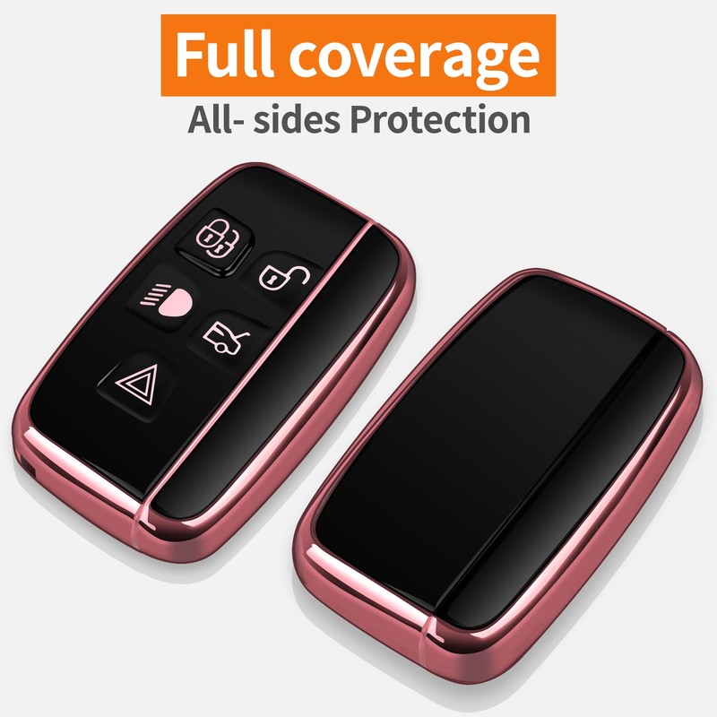 Sindeda for Land Rover Key Fob Cover with Keychain Soft
