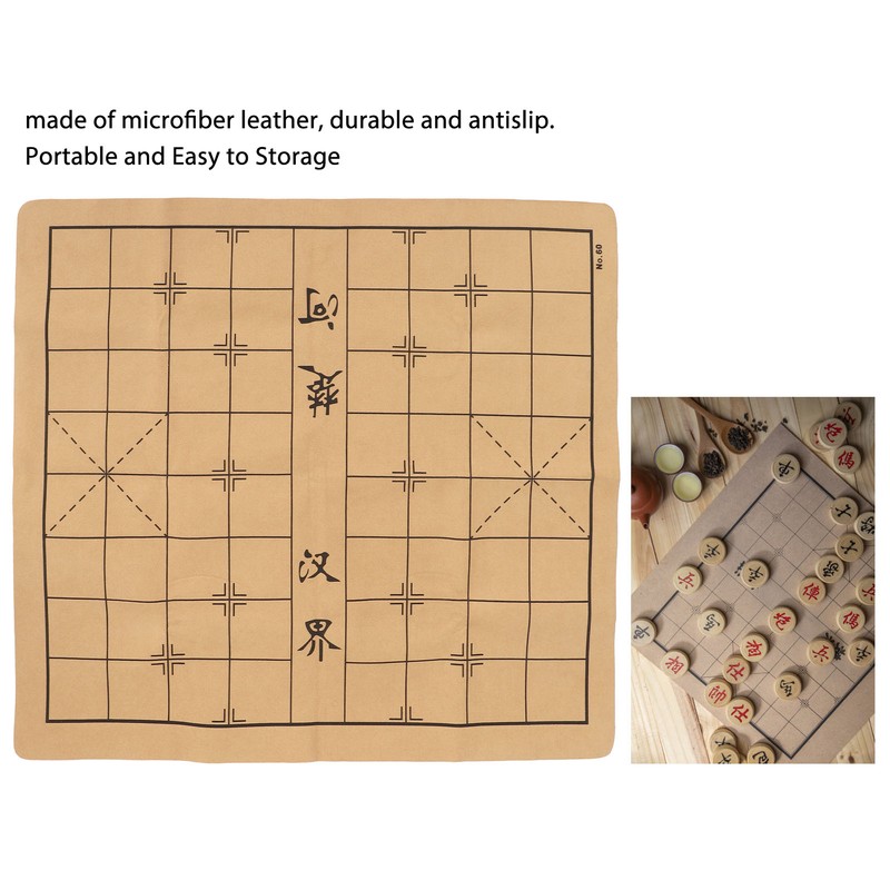 Chinese Chess Board Microfiber Leather Folding Roll Up Chess Board