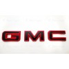 Auto Front & Rear GMC Gloss Red Black OVERLAY Emblem