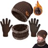 UMIPUBO Hat Scarf and Glove Set Unisex Winter Warm Thermal