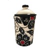 Black, White and Red Design Garlic Goalkeeper Pot (No 4