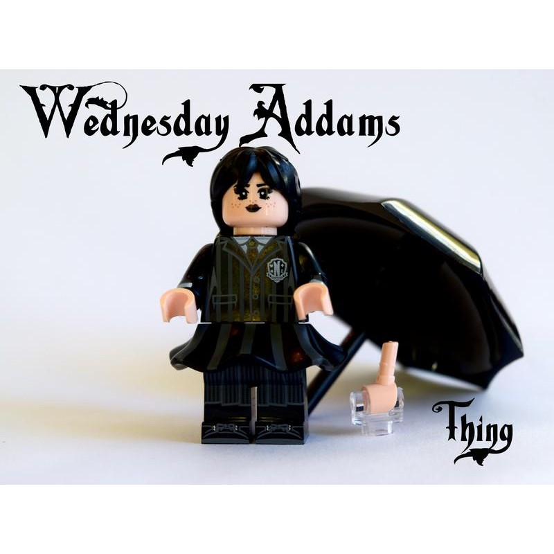 Wednesday Addams Custom Block Minifigure - Perfect for WednesdayFans -
