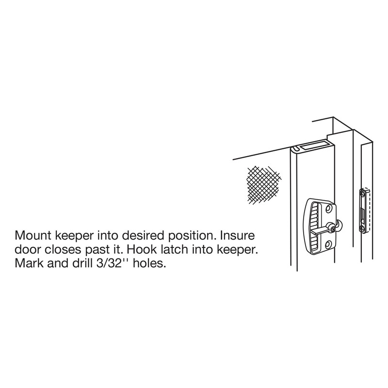 Prime-Line A 105 Screen Door Latch and Pull, Chrome (Single