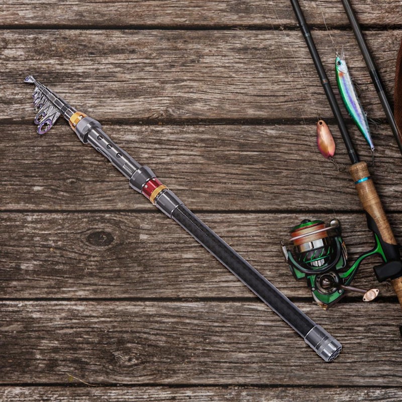 Protable Ultralight Carbon Fishing Rod Telescopic Sea Pole Tackle Accessory