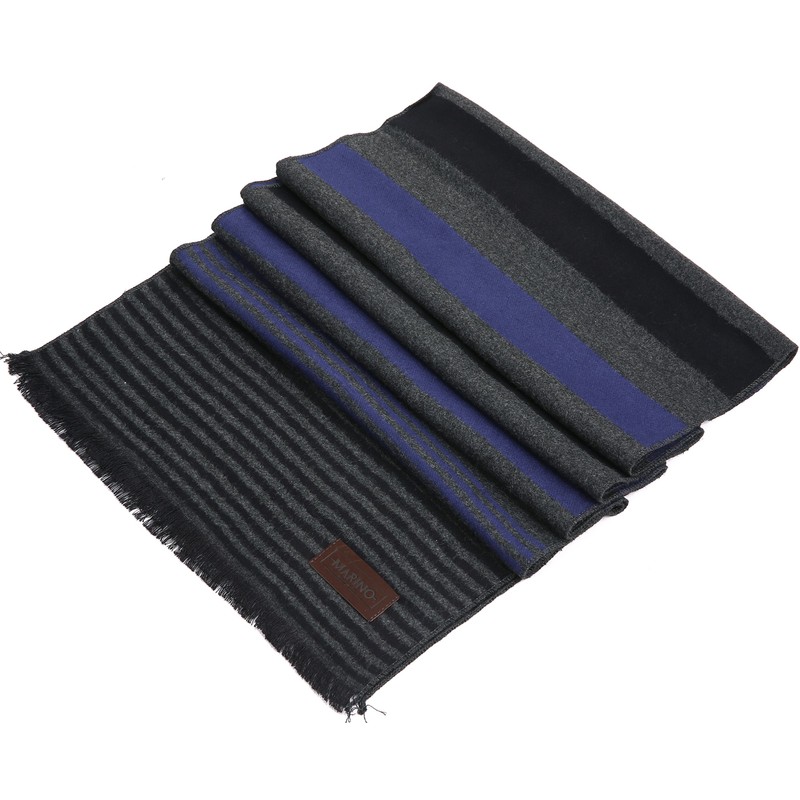 Marino's Winter Cashmere Feel - Bufanda para hombre, 100% algodón,