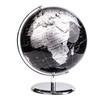 Exerz 8" World Globe Black - Stainless Steel Arc and