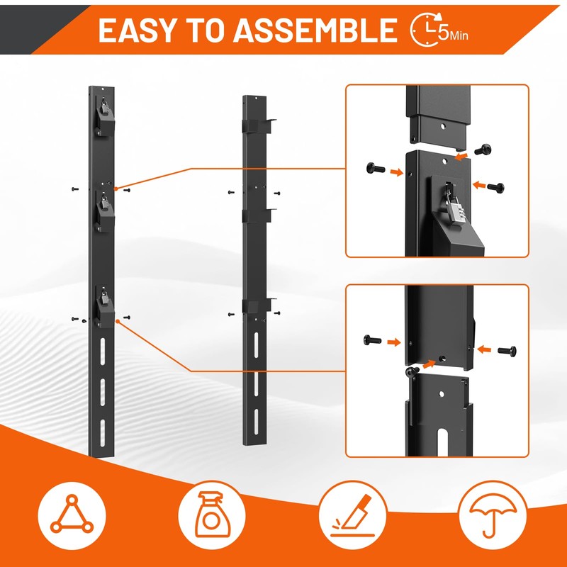 ZSLTLDU Weed Eater Rack for Trailer, 3 Place Heavy Duty