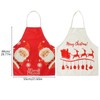 2Pcs Cartoon Santa Elk Kitchen Aprons - Christmas Party Cooking