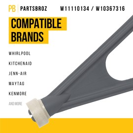 PartsBroz W11110134 W10367316 Turntable Tray Support Ring-Turn - Compatible With Whirlpool KitchenAid Jenn-Air Maytag Microwave Oven Range - Replaces AP6238176 WPW10587372 W10486179 4520359 PS12074822