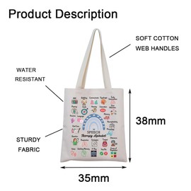 Speech Therapist Tote Bag Speech Therapy Alphabet SLP Thank You Gift Speech Pathologist Graduation Gift (Speech Therapist Tote)
