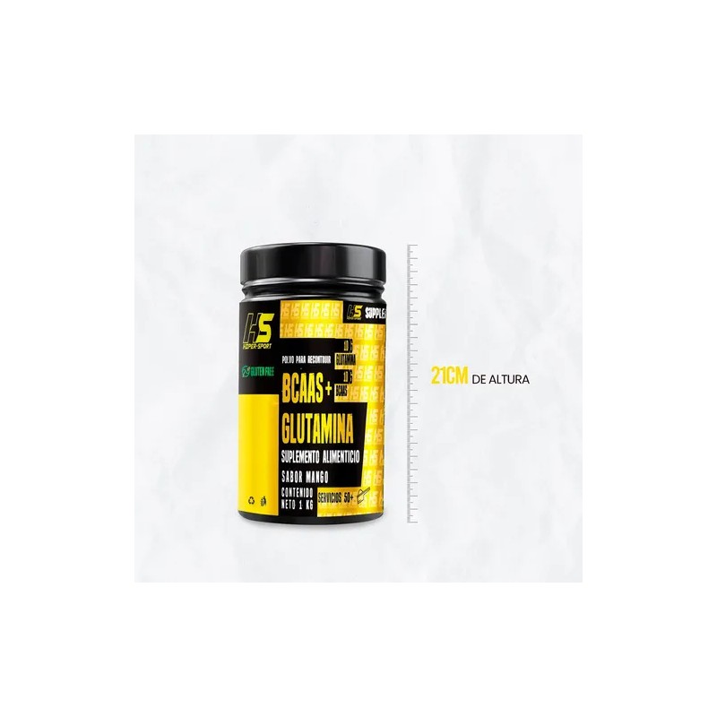 Aminoácidos Bcaas Glutamina Hiper Sport 1kg Varios Sabores