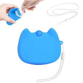 Silicone Retainer Case with Lanyard, WINDSIUUU Portable Cute Travel Retainer Holder Braces Aligner Case with Vent Holes Aligner Retainer Case for Girls Women Kids Travel Denture Night Guard Container