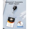KTRIO ID Badge Holders with Clip Badge Reels - Vertical