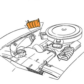 Corvette C3 Air Intake Flex Duct – 1976–1981 Black Rubber Oval‑to‑Square Hose for Cool‑Air Intake – GM Reference 472712